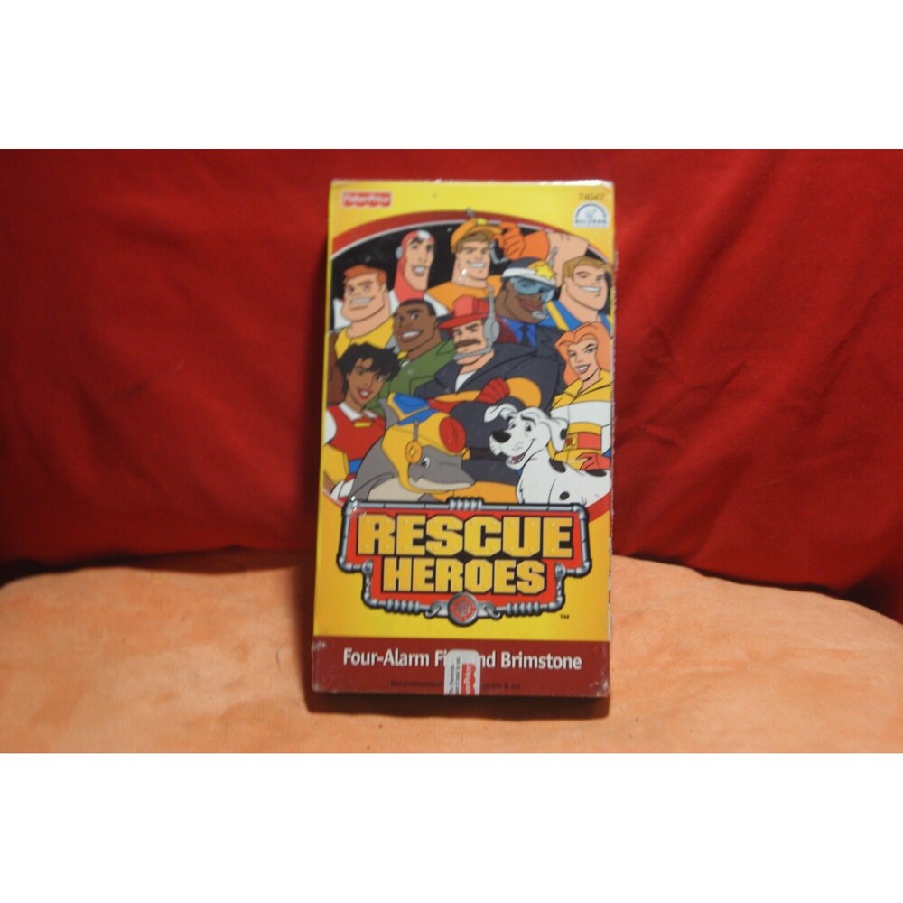 Rescue Heroes VHS Four-Alarm Fire and Brimstone, Factory Sealed New Animation